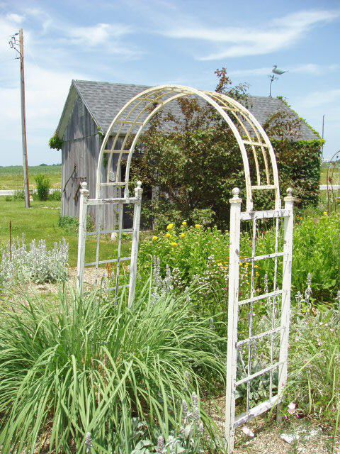 Wrought Iron Dome Arbor Garden Accent Backyard Decor  