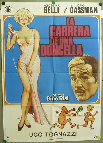 cf81 VITTORIO GASSMAN AGOSTINA BELLI rare1sh POSTER SPA  