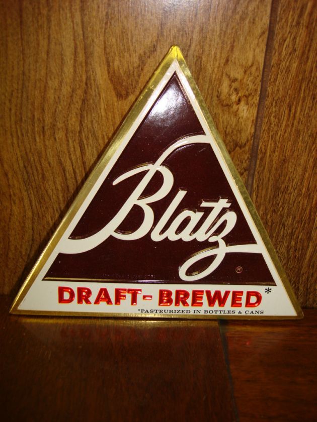 T1 BLATZ BEER SIGN TACKER BAR SIGNS VINTAGE OLD BREWERY TAVERN PUB 