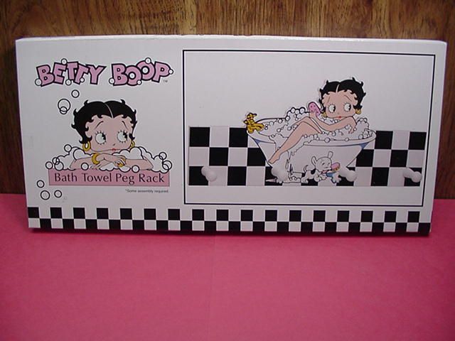 Betty Boop ~15 in. BATHROOM PEG TOWEL RACK~ RETIRED  