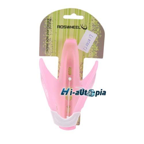 Fluorescent Bike Bicycle Water Bottle Cage Holder Pink  