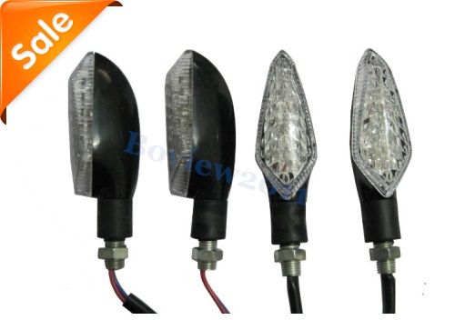 4x motorcycle turn signal lights 12 led bulb indicators