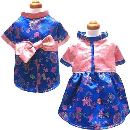 HANBOK ROYAL BLUE dog korean clothing pet PUPPY ZZANG  