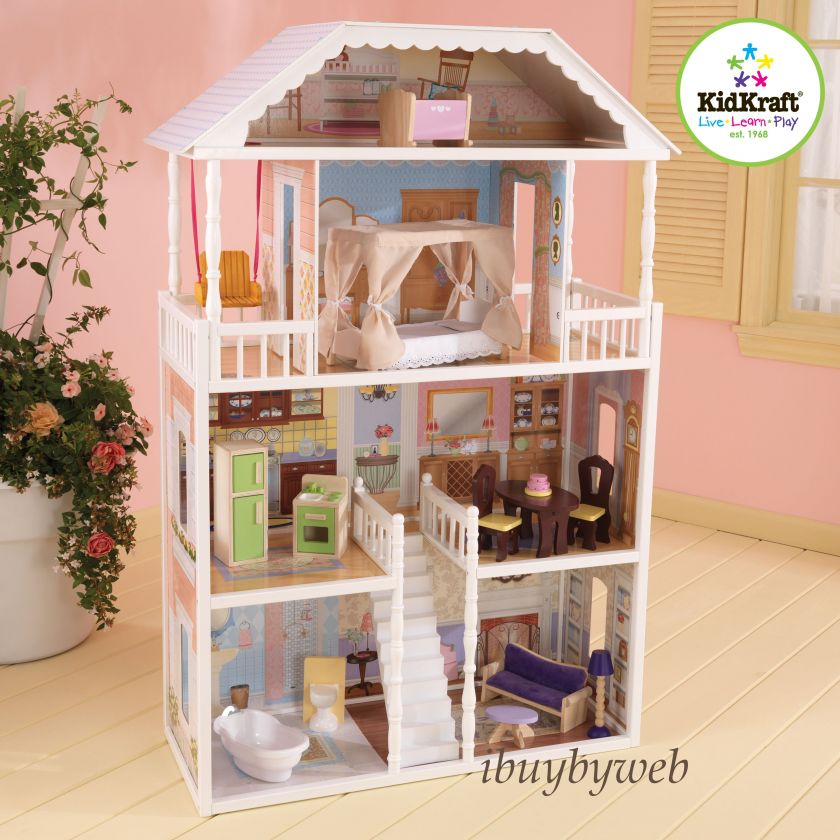 Kidkraft Savannah Big Wood Doll House Fashion Dollhouse  