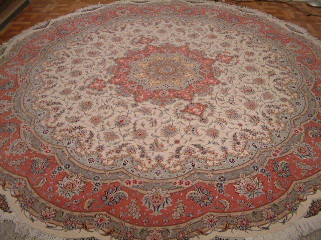 rugs Persian carpets TABRIZ 10 ROUND 50 RAJ SILK ADDED  