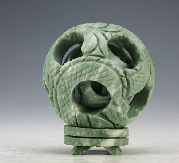 layers mysterious old jade ball carving patterns  