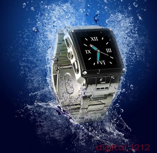   Waterproof watch mobile cell phone touch screen Bluetooth Cam W  