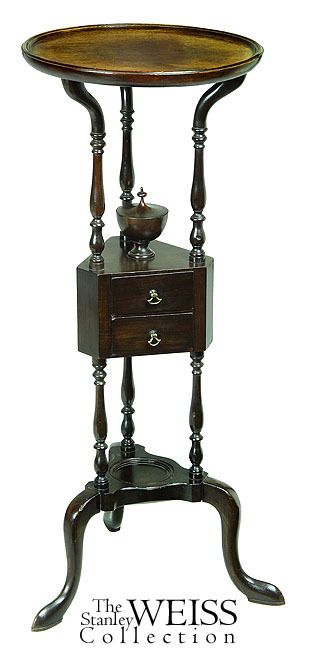 SWC Queen Anne style Dish Top Plant Stand, 19th century  