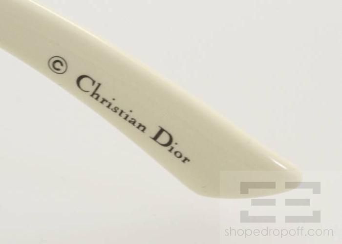 Christian Dior Gaucho 2 Cream & Gold Shield Sunglasses  