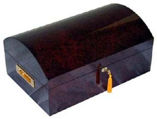 EXQUISITE DOME TOP CIGAR HUMIDOR LARGE  