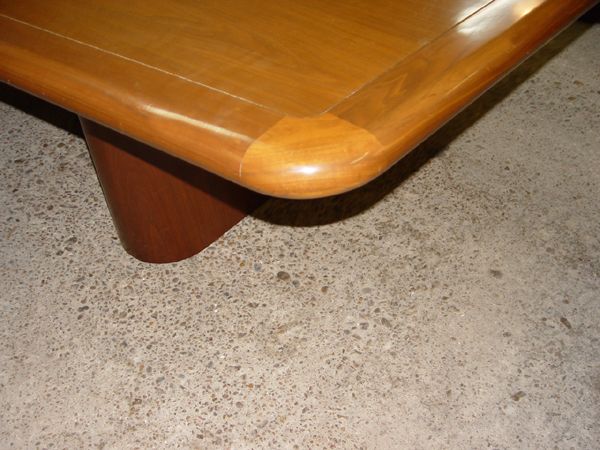 20ft Vintage Walnut Boat Shape Conference Table  