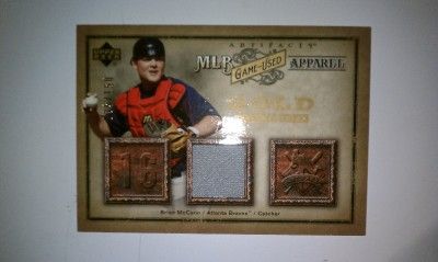 2006 Upper Deck Artifacts Brian McCann JSY GOLD series #d to 150 