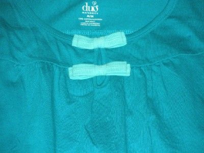 NWT Duo Maternity Teal Green Tank Top Shirt Large L  