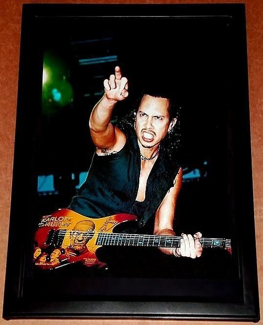 KIRK HAMMETT METALLICA ESP MUMMY GUITAR FRAMED PORTRAIT  