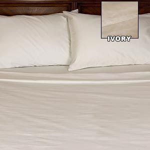 1000TC 100%EGYPTIAN COTTON 1PC IVORY SOLID FITTED SHEET SUPER DEEP 