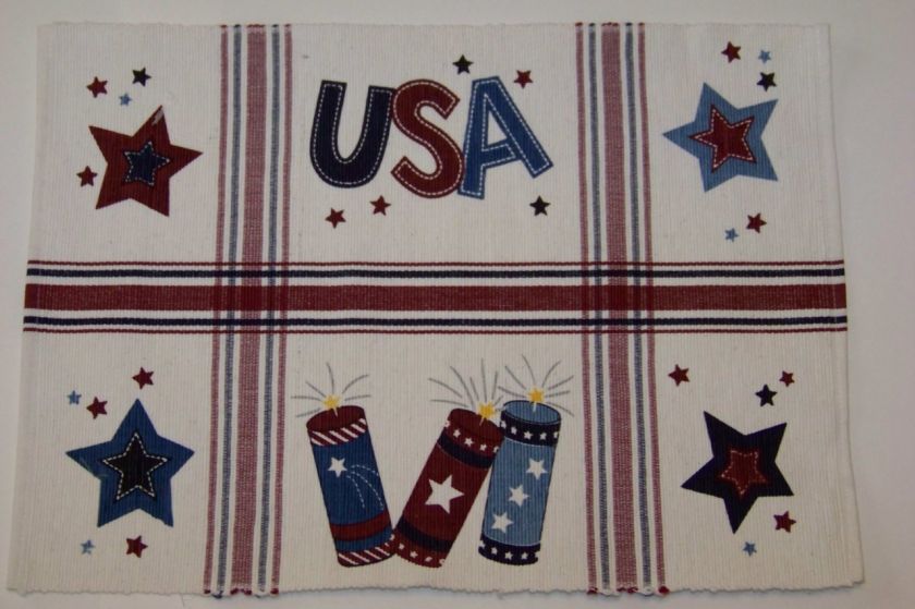 4th of July Patriotic Placemats 8 Styles U Pick NWT  