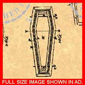 Patent for a COFFIN CASKET   Corpse Funeral #336  