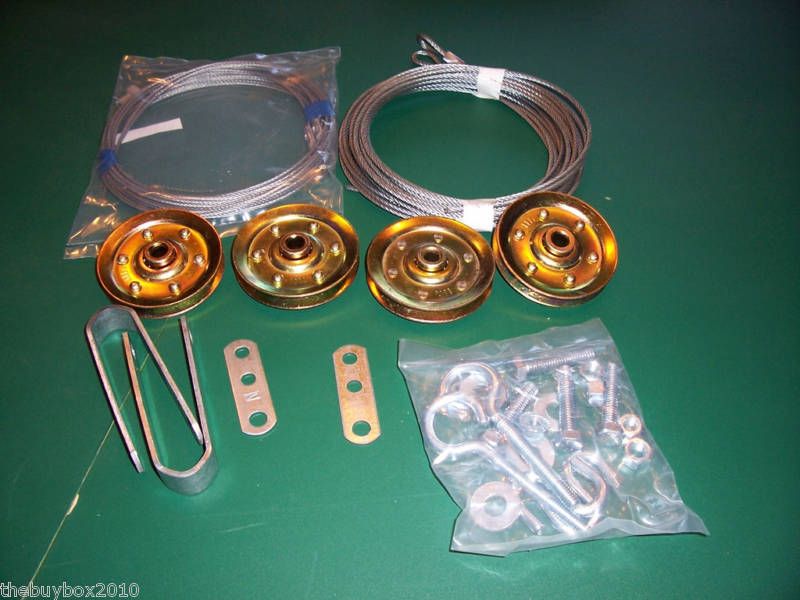 Garage Door Extension Spring Hardware Cable/Pulley Kit  