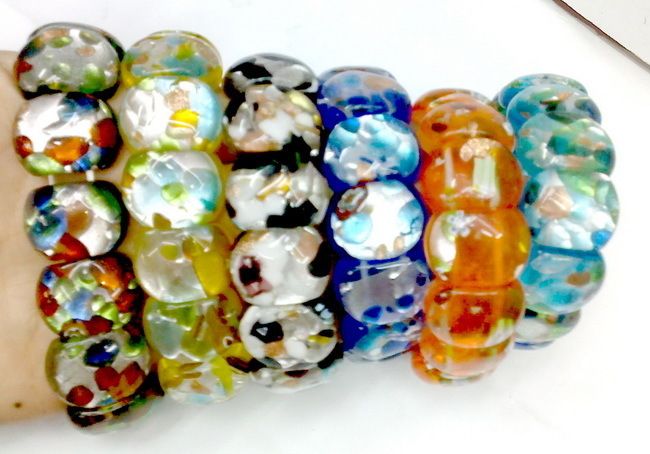 Lots20strands stretch murano glass bead ladys bracelet  