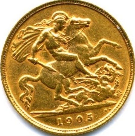 1905 EDWARD VII FULL GOLD SOVEREIGN (LUSTRE)  