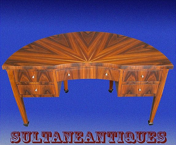 Fabulous Half Moon Edwardian Rosewood Large desk  