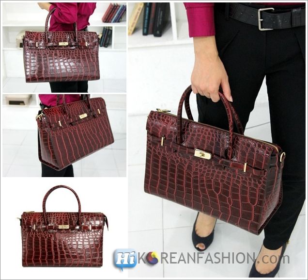   Fashion*Crocodile Faux Leather Tote Shoulder Cross Bag Purses Handbags