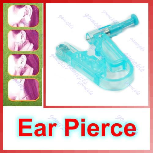 Healthy Asepsis Ear Studs Piercing Gun Pierce Kit Blue  