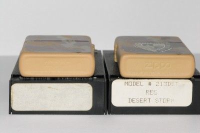 ZIPPO DESERT SHIELD & STORM PAIR OF LIGHTERS  