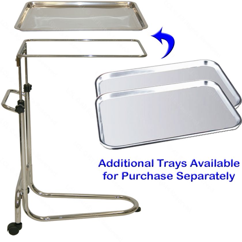 MAYO STAINLESS STEEL TRAY MEDICAL DENTIST DOCTOR SALON  