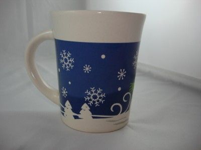 Christmas red gift box happy snow man couple Coffee Mug  