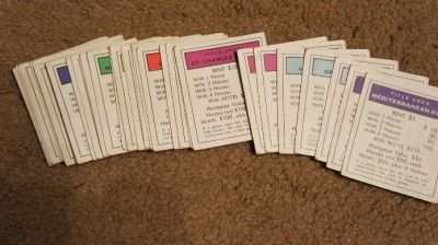 VTG Monopoly Game Mix Match Misc Cards Board Box 1950s  