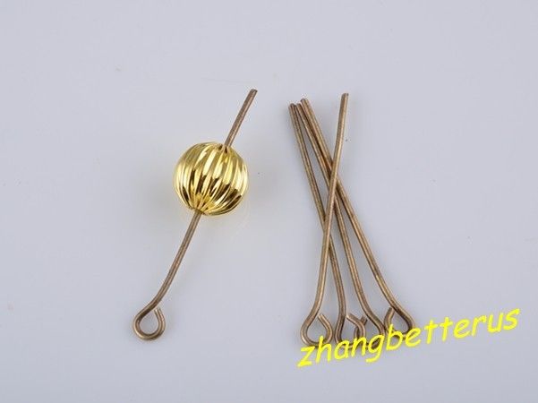 400 Pcs 30mm bronze plated 9 pin word Eye Pins Needles Jewelry 