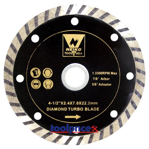 New 4.5 4 1/2 Turbo Diamond Blade Saw Free Ship  