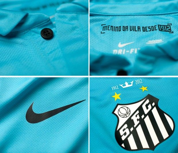 SOCCER JERSEY MEN SANTOS BLUE NIKE OFICIAL 2012 CUSTOMISABLE NAME 