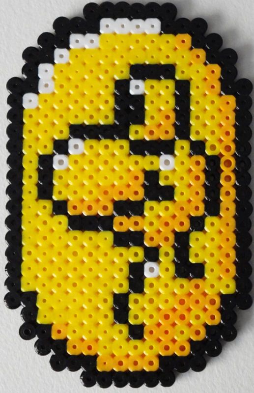 YOSHI COIN BEAD SPRITE NINTENDO MARIO GAME PERLER ART  