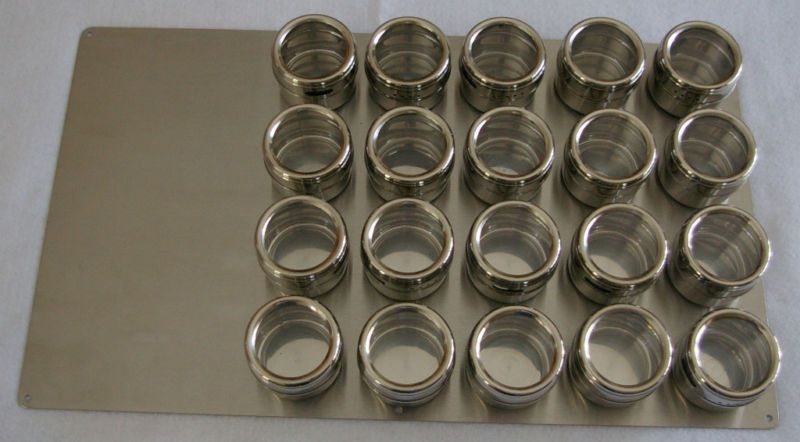 Soho magnetic stainless steel 21 piece spice board set  