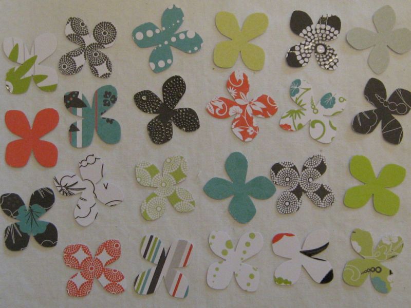 160+ Martha Stewart flower paper punch outs   art deco  