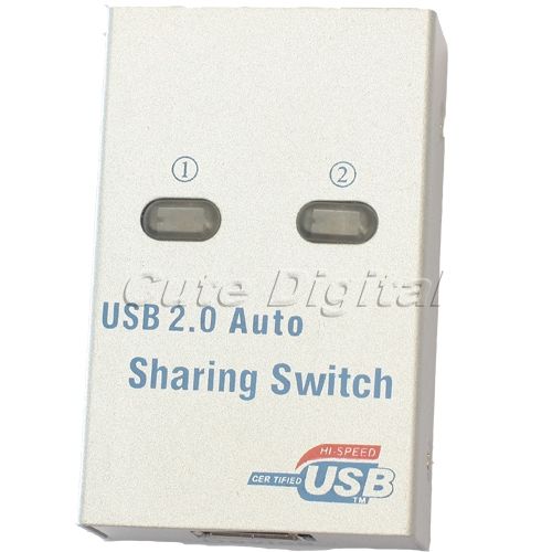 USB 2.0 Sharing Switch Hub 2 PC to 1 Printer/Scanner  