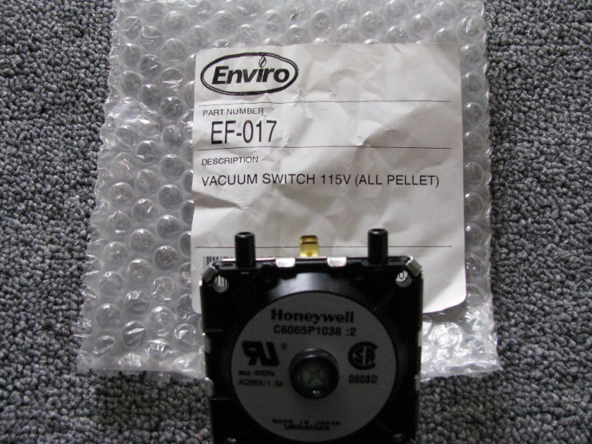 EnviroFire Pellet Stove Vacuum Switch  