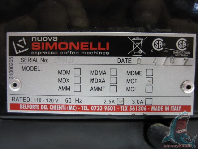 Nuova Simonelli MCF Espresso Coffee Grinder  