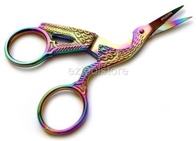 Titanium Stork Embroidery Scissors Sewing Scissors   ES335t