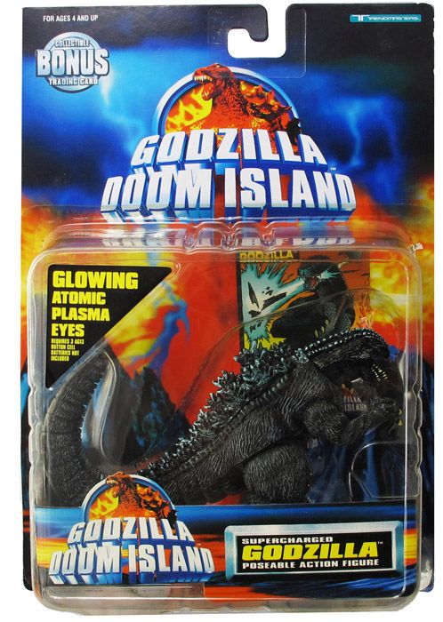 TRENDMASTERS GODZILLA DOOM ISLAND SUPERCHARGED GODZILLA FIGURE 1997 