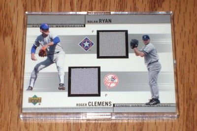 NOLAN RYAN / 2001 UPPER DECK COMBO GAME USED JERSEY  