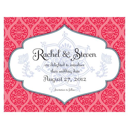 24ct WEDDING PERSONALIZED UNIQUE SAVE THE DATE CARDS 068180010950 