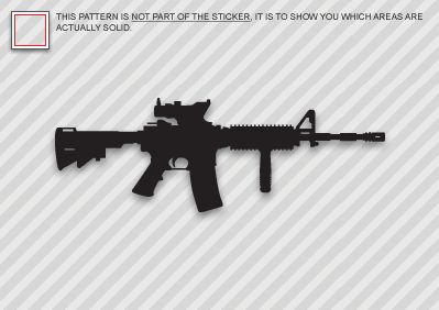 M4 DieCut Decal Sticker SOPMOD M 4 M 16 M16  