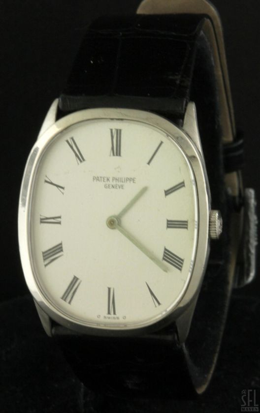 PATEK PHILIPPE ELLIPSE 3546 18K WHITE GOLD FANCY HIGH FASHION MENS 