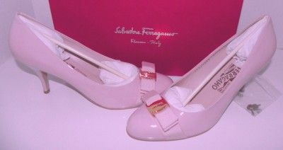 Salvatore Ferragamo Carla Loto Pink Patent Pump 9.5 NIB  