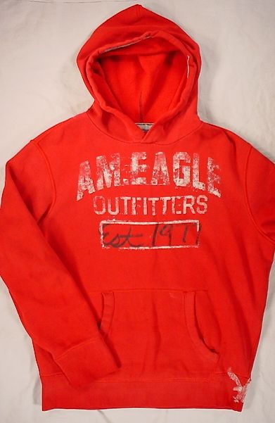 AMERICAN EAGLE Eagle Fleece Full Zip Hoodie (Mens Large) Red  