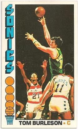 1976 77 TOPPS BASKETBALL #41 TOM BURLESON 2ND YEAR  