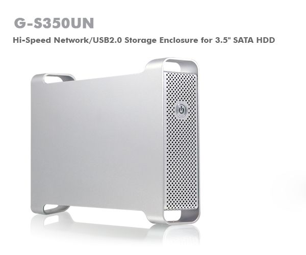 Macally G S350UN Hi Speed Network/USB2.0 Storage Enclosure for 3.5 